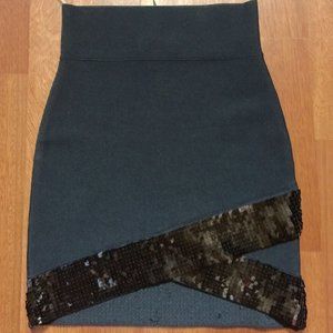 $168 NWT BCBGMAXAZRIA Power Skirt Black XS